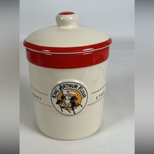 King Arthur Flour 1 Quart Ceramic Collectable Canister with Lid